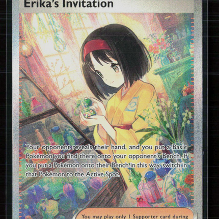 Pokemon 2023 Scarlet & Violet 151 Erika's Invitation SAR #203/165