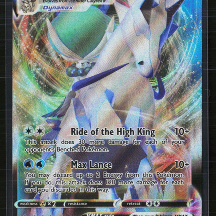 Pokemon 2021 Chilling Reign Ice Rider Calyrex VMAX RRR #46/198