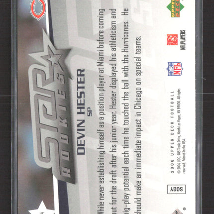 2006 Upper Deck Star Rookies Devin Hester #244