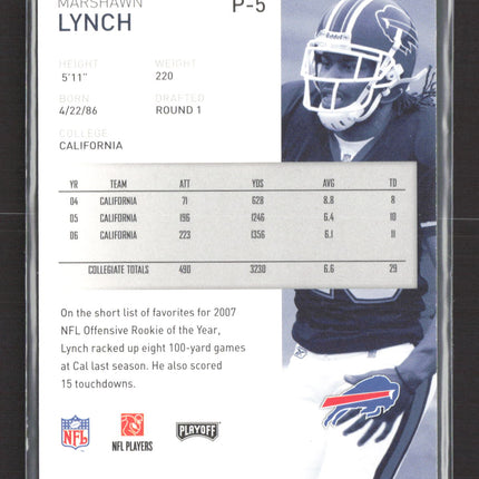 2007 Playoff Playoffs Marshawn Lynch #P-5