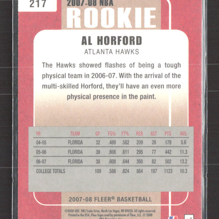2008 Fleer Al Horford #217