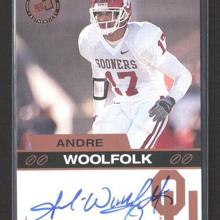 2003 Press Pass Authentics Andre Woolfolk Autograph Auto