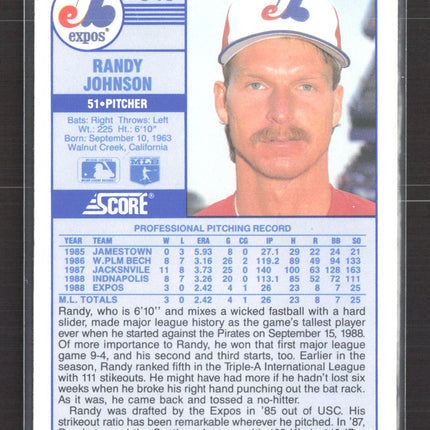 1989 Score Randy Johnson #645