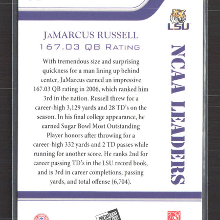 2007 Press Pass NCAA Leaders JaMarcus Russell #52