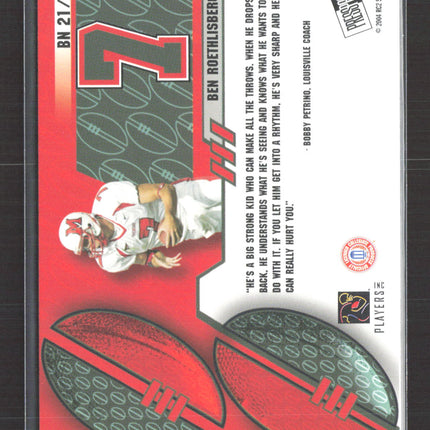 2004 Press Pass Big Numbers Ben Roethlisberger #BN 21