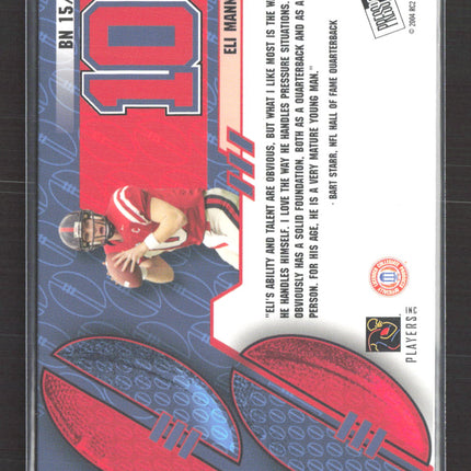 2004 Press Pass Big Numbers Eli Manning #BN 15