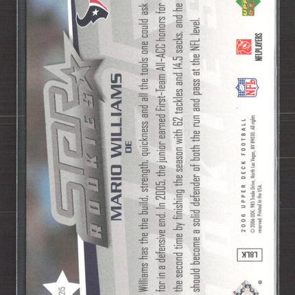 2006 Upper Deck Star Rookies Limited Mario Williams #215