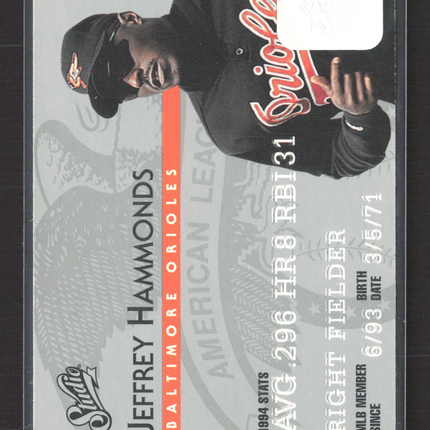 1995 Donruss Studio Jeffrey Hammonds #40