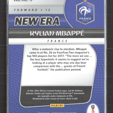2018 Panini Prizm World Cup Soccer New Era Kylian Mbappe #NE-9