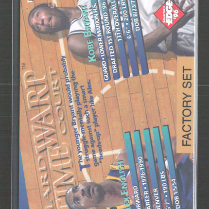 1996 Collector's Edge Time Warp Kobe Bryant Alex English #TW3