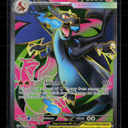 Pokemon 2025 Phantasmal Flames Mega Charizard X EX FA SAR #109/94