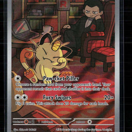 Pokemon 2025 Destined Rivals Team Rocket's Meowth FA #203/182