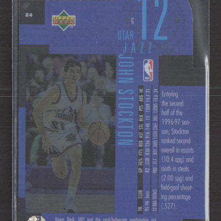 1997 Upper Deck UD3 Star Focus John Stockton #24