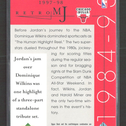1998 Upper Deck Retro Jordan Tribute Michael Jordan #34