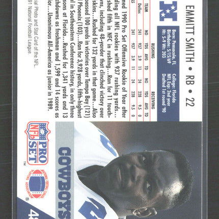 1991 Pro Set Emmitt Smith #485