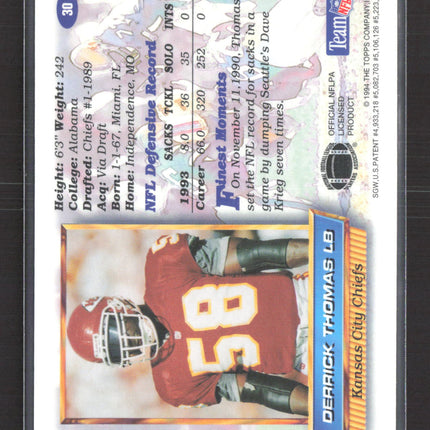 1994 Topps Finest Derrick Thomas #30