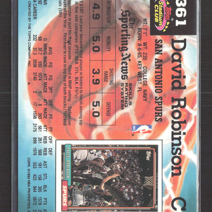 1992 Topps Stadium Club David Robinson #361