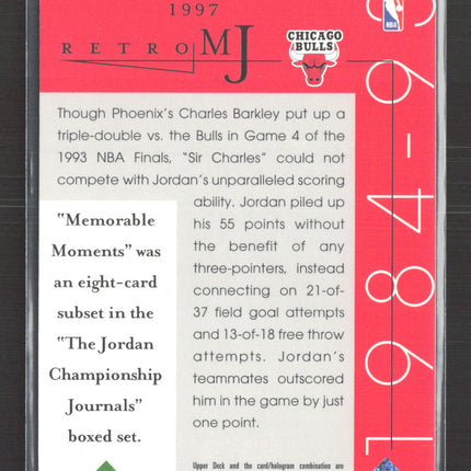 1998 Upper Deck Retro MJ Memorable Moments Michael Jordan #55