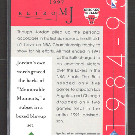 1998 Upper Deck Retro MJ Memorable Moments Michael Jordan #48