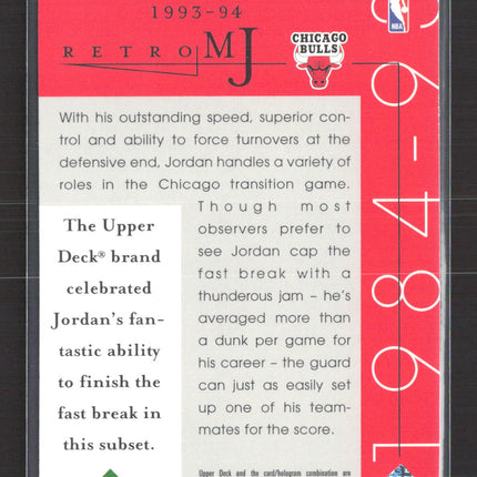 1998 Upper Deck Retro MJ Breakaway Threats Michael Jordan #42