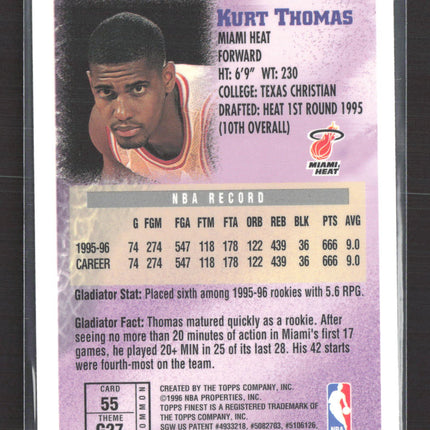 1996 Topps Finest Gladiators Kurt Thomas #55