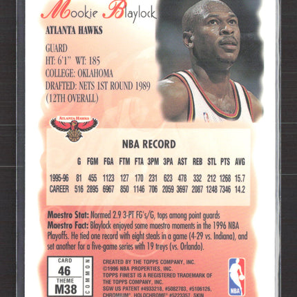 1996 Topps Finest Maestros Mookie Blaylock #M38