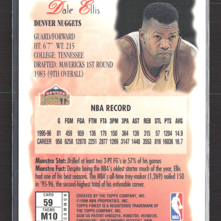 1996 Topps Finest Maestros Dale Ellis #M10