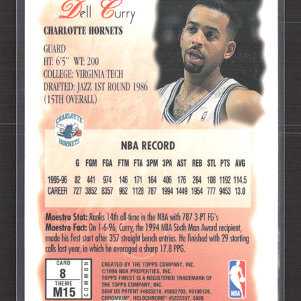 1996 Topps Finest Maestros Dell Curry #M15