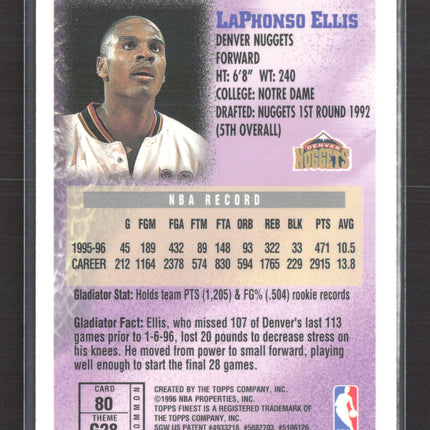 1996 Topps Finest Gladiators LaPhonso Ellis #G28