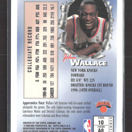 1996 Topps Finest Apprentices John Wallace #10