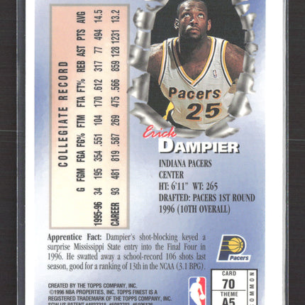 1996 Topps Finest Apprentices Erick Dampier #70