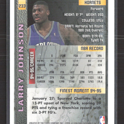 1996 Topps Finest Larry Johnson #233