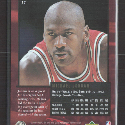 1996 Upper Deck SP Championship Series Michael Jordan #17