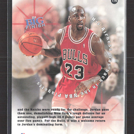 1996 SkyBox NBA Hoops The Big Finish Michael Jordan #176