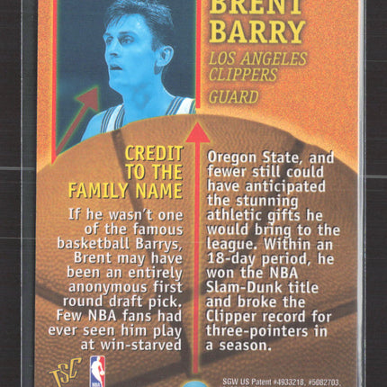 1996 Topps Stadium Club Members Choice Brent Barry #50