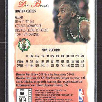 1996 Topps Finest Maestros Dee Brown #96
