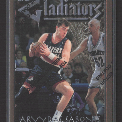 1996 Topps Finest Gladiators Arvydas Sabonis #G3