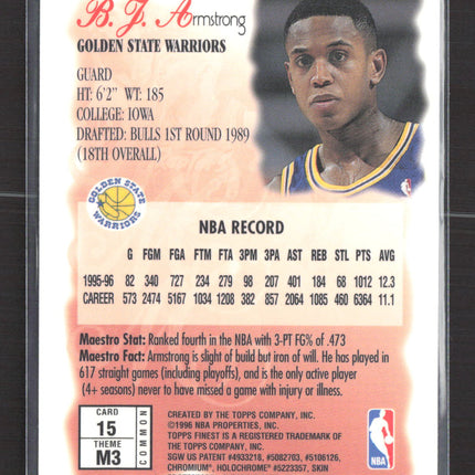 1996 Topps Finest Maestros B.J. Armstrong #M3
