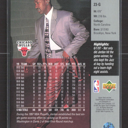 1997 Upper Deck Game Dated Michael Jordan #23-G