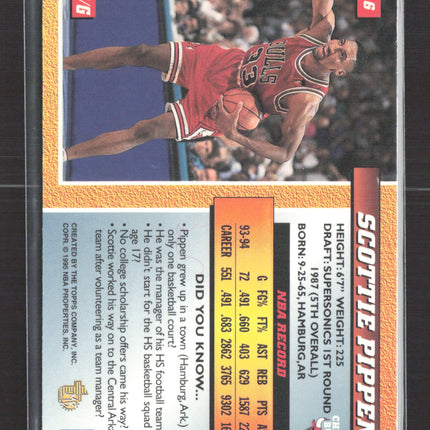 1995 Topps Top Masters Scottie Pippen #16