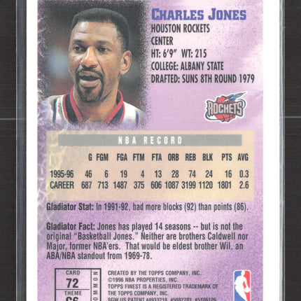 1996 Topps Finest Gladiators Charles Jones #G6 Refractor