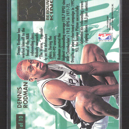 1994 Ultra Rebound King Dennis Rodman #10 of 10 Insert