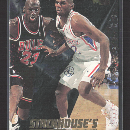 1996 Fleer Metal Stackhouse's Scrapbook Michael Jordan Jerry Stackhouse #S-7