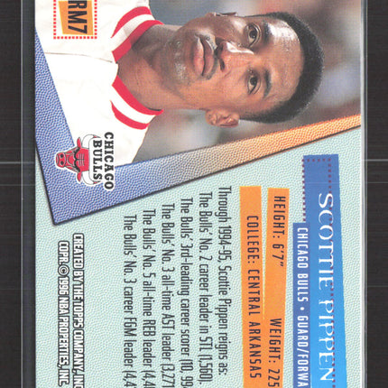 1996 Topps Stadium Club Reign Men Scottie Pippen #RM7