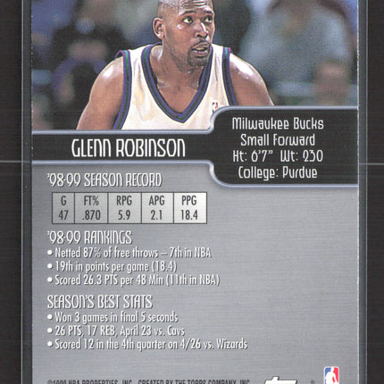 1999 Topps Season's Best Gliders Glenn Robinson #SB14 4/26