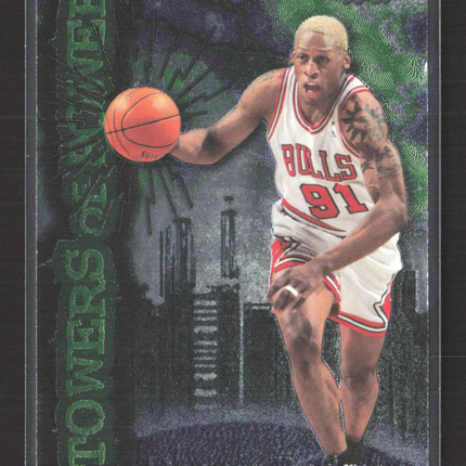 1997 Fleer Towers of Power Dennis Rodman #9 of 10