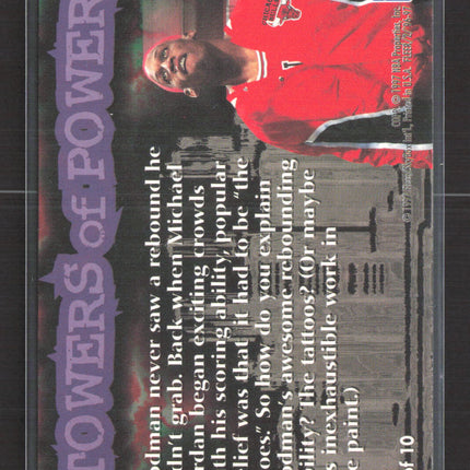 1997 Fleer Towers of Power Dennis Rodman #9 of 10