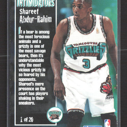1997 SkyBox Premium Intimidators Shareef Abdur-Rahim #1 of 20