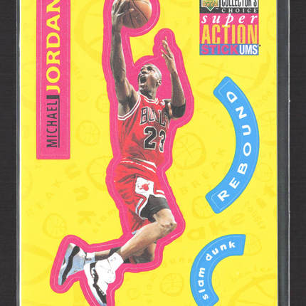 1996 Upper Deck Collector's Choice Super Action Stick-Ums Michael Jordan #S30