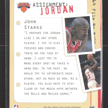 1996 Upper Deck Collector's Choice Michael Jordan John Starks #364